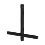 Doughty Modular Tee 500mm with through connector, black T45768